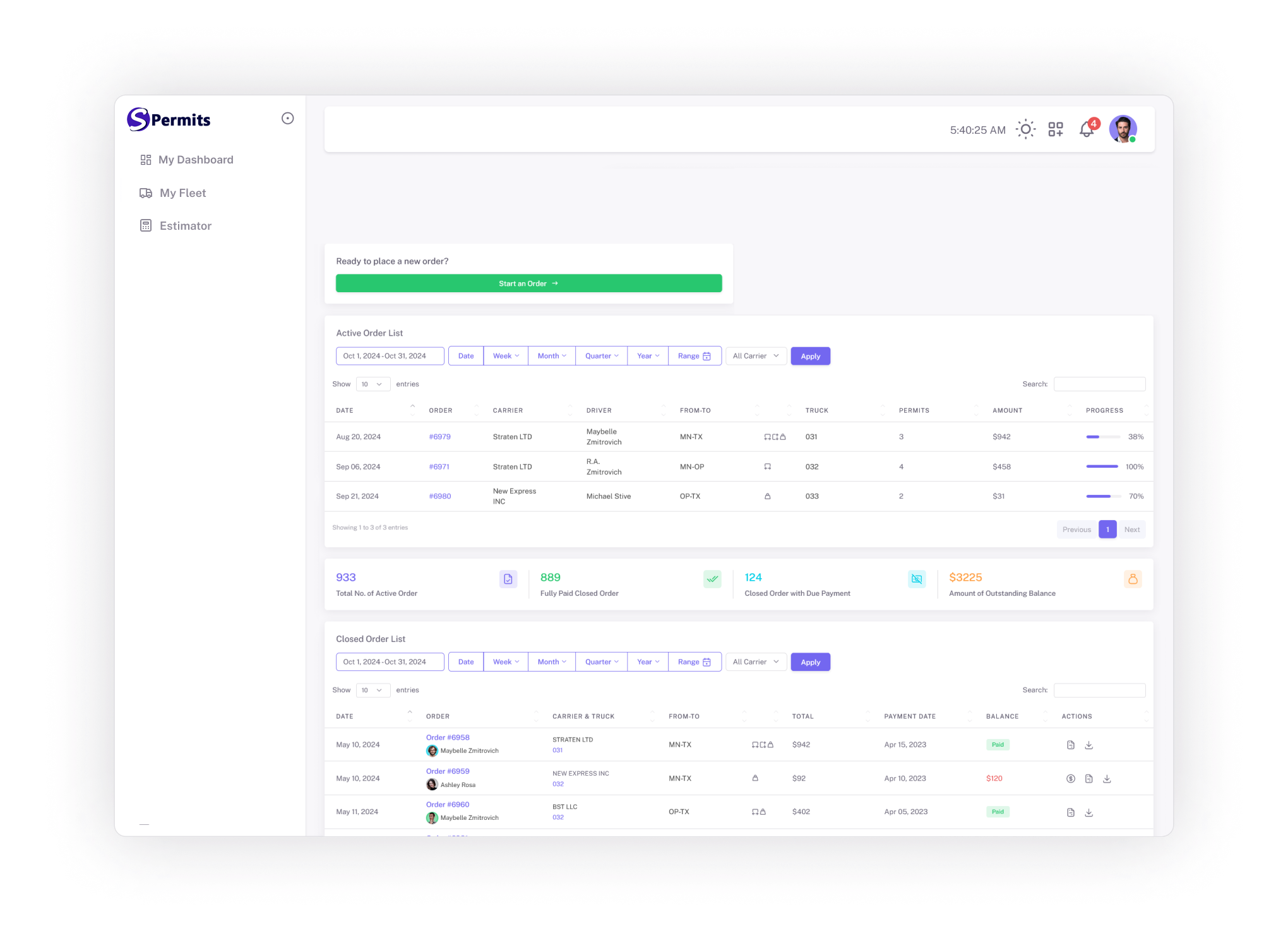 hero dashboard